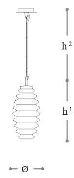 Dimensiones de la Lámpara Colgante Grand Collier-Incanto-Italamp